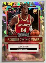 AJ Griffin [Cracked Ice] #10 Basketball Cards 2022 Panini Contenders Rookie of the Year Prices