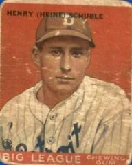 Heinie Schuble #4 Baseball Cards 1933 Goudey Prices