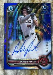 Andrew Pintar [Blue Wave] #CDA-AP Baseball Cards 2022 Bowman Draft Chrome Autographs Prices