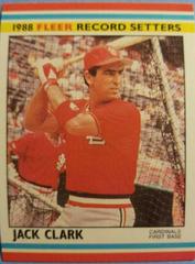 Jack Clark Baseball Cards 1988 Fleer Record Setters Prices