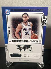 Ben Simmons #5 Basketball Cards 2021 Panini Contenders International Ticket Prices