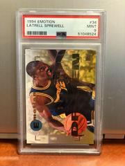 Latrell Sprewell #34 Basketball Cards 1994 E Motion Prices