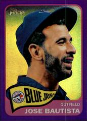 Jose Bautista [Purple Refractor] #345 Baseball Cards 2014 Topps Heritage Chrome Prices