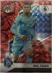 Phil Foden [Red Mosaic] Soccer Cards 2022 Panini Prizm Premier League Prices