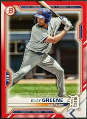 Riley Greene [Red] Baseball Cards 2021 Bowman Draft Prices
