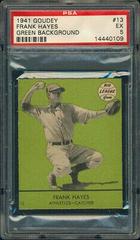Frank Hayes [Green Background] Baseball Cards 1941 Goudey Prices