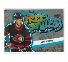 Josh Norris [Blue] Hockey Cards 2022 Upper Deck Freestyles Prices