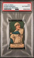 Roger Hornsby [Hand Cut Rogers] #56 Baseball Cards 1919 W514 Prices