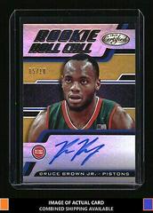 Bruce Brown [Gold] Basketball Cards 2018 Panini Certified Rookie Roll Call Autographs Prices
