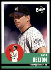Todd Helton Baseball Cards 2001 Upper Deck Vintage Prices