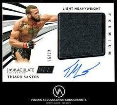 Thiago Santos Ufc Cards 2021 Panini Immaculate UFC Premium Memorabilia Autographs Prices