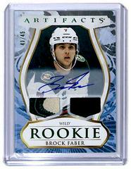 Brock Faber [Autograph Material Emerald] Hockey Cards 2023 Upper Deck Artifacts Prices