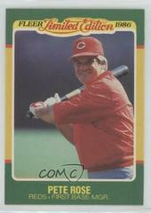 Pete Rose #37 Baseball Cards 1986 Fleer Limited Edition Prices