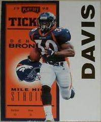 Terrell Davis [Gold] Football Cards 1998 Playoff Contenders Ticket Prices