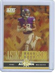 Justin Jefferson [Gold Zone] #11 Football Cards 2023 Panini Score Men of Autumn Prices