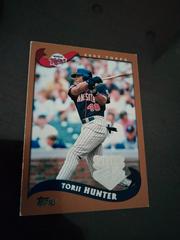 Torii Hunter #43 Baseball Cards 2002 Topps Opening Day Prices