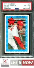 Wayne Simpson [So 119] #1 Baseball Cards 1971 Kellogg's Prices