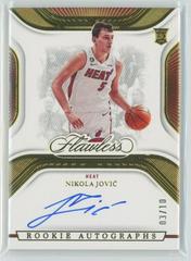 Nikola Jovic [Gold] #27 Basketball Cards 2022 Panini Flawless Rookie Autograph Prices