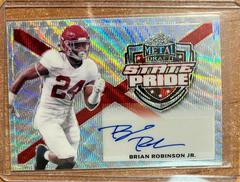 Brian Robinson Jr. [Silver Wave] Football Cards 2022 Leaf Metal Draft State Pride Prices