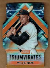 Willie Mays [Orange] #T-29 Baseball Cards 2023 Stadium Club Triumvirates Prices