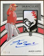 Alejo Lopez [Patch Autograph Red] #160 Baseball Cards 2022 Panini Immaculate Prices