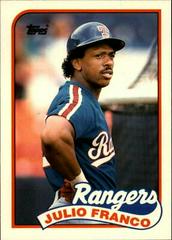 Julio Franco #34T Baseball Cards 1989 Topps Traded Tiffany Prices