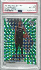 Kevin Durant [Green Swirl] Basketball Cards 2019 Panini Mosaic Prices