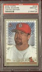 Mark McGwire Baseball Cards 2000 Topps Limited Edition Prices