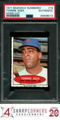 Tommie Agee [Hand Cut] #16 Baseball Cards 1971 Bazooka Numbered Prices