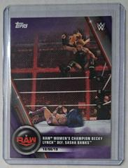 Raw Women's Champion Becky Lynch def. Sasha Banks [Purple] Wrestling Cards 2020 Topps WWE Women's Division Prices