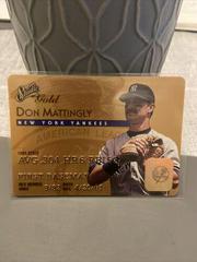 Don Mattingly [Gold] #3 Baseball Cards 1995 Studio Prices