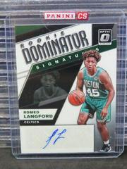 Romeo Langford #RD-RLF Basketball Cards 2019 Panini Donruss Optic Rookie Dominator Signatures Prices