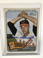 Herm Starrette #HS Baseball Cards 2014 Topps Heritage Real One Autographs Prices