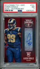 Aaron Donald [Autograph Platinum Red] #151 Football Cards 2014 Panini Totally Certified Prices
