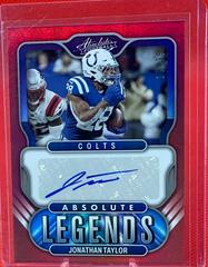 Jonathan Taylor [Red] #AL-JT Football Cards 2022 Panini Absolute Legends Signatures Prices