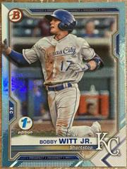 Bobby Witt Jr. [Sky Blue Foil] Baseball Cards 2021 Bowman 1st Edition Prices