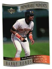 Barry Bonds Baseball Cards 1997 Upper Deck Memorable Moments Prices