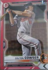 Colton Cowser [Red] #BD-166 Baseball Cards 2021 Bowman Draft Prices