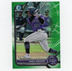 Adael Amador [Green Refractor] #BCP-109 Baseball Cards 2022 Bowman Chrome Prospects Prices