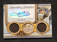 Juan Soto [Gold] #SWTRA-JS Baseball Cards 2023 Topps Museum Collection Signature Swatches Triple Relic Prices
