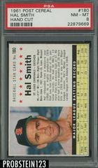 Hal Smith [Hand Cut] #180 Baseball Cards 1961 Post Cereal Prices
