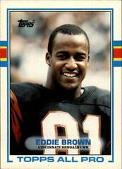 Eddie Brown #7 Football Cards 1989 Topps American/UK Prices