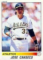 Jose Canseco Baseball Cards 1990 Panini Stickers Prices