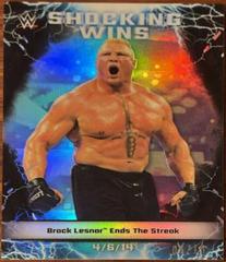 Brock Lesnar [Black] Wrestling Cards 2020 Topps WWE Chrome Shocking Wins Prices