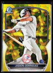 Jasson Dominguez [Yellow] #BCP-225 Baseball Cards 2023 Bowman Chrome Prospects Sapphire Prices