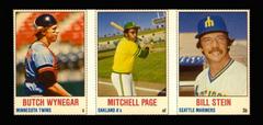 Bill Stein, Butch Wynegar, Mitchell Page [Hand Cut Panel] Baseball Cards 1978 Hostess Prices