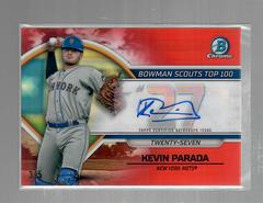Kevin Parada [Autograph Red] #BTP-27 Baseball Cards 2023 Bowman Scouts Top 100 Prices