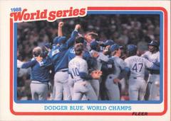 Dodger Blue, World Champs #12 Baseball Cards 1989 Fleer World Series Prices