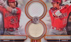 Mike Trout / Shohei Ohtani [Dual Player] #DR2-TO Baseball Cards 2024 Topps Tribute Dual Relic Prices