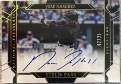 Jose Ramirez [Holo Gold] #FP-JR Baseball Cards 2022 Panini National Treasures Field Pass Signatures Prices